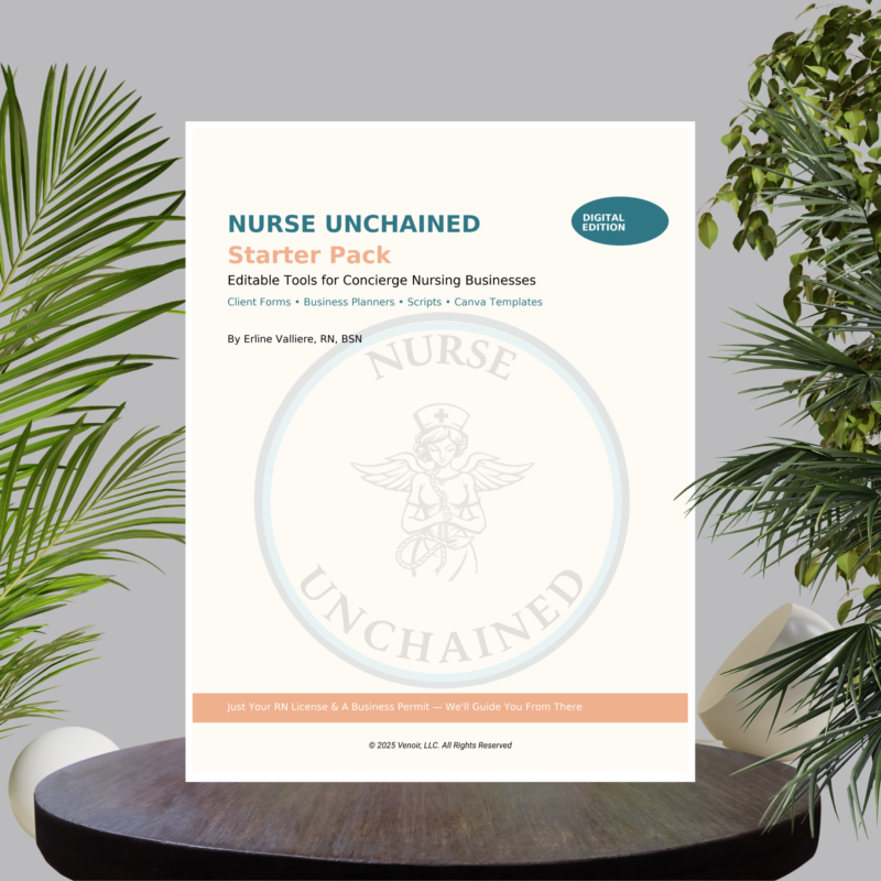 VENOIR – Nurse Unchained™: The Nurse CEO Ultimate Launch Kit (Guidebook (Print) + Workbook (Print) + Starter Pack (PDF)) - Image 4