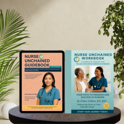 Concierge Nursing Startup Bundle – Guidebook (PDF) + Workbook (Print) – Nurse Unchained™