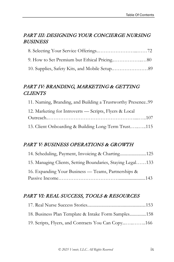 Concierge Nursing Business Startup Guidebook (PDF) – Nurse Unchained™ - Image 4