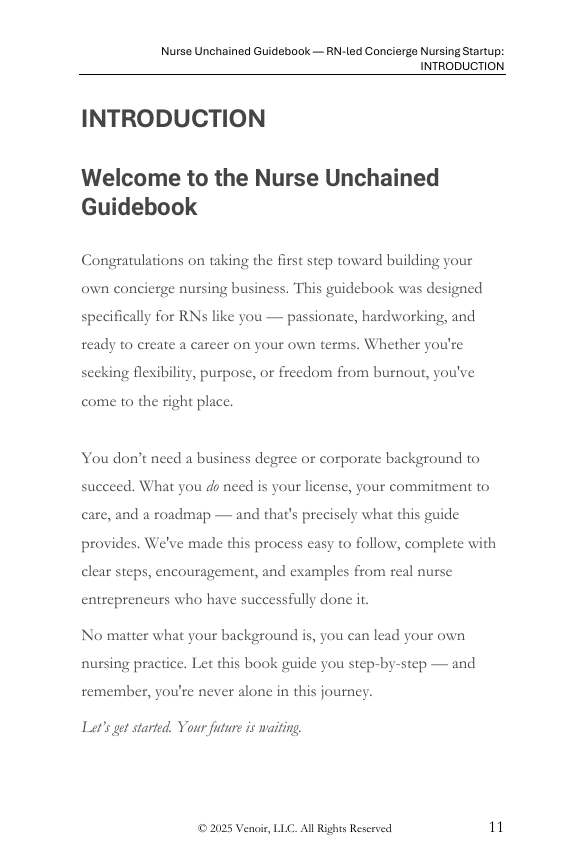 Concierge Nursing Business Startup Guidebook (PDF) – Nurse Unchained™ - Image 6