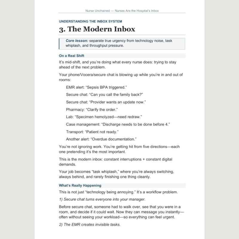 Nurses Are the Hospital’s Inbox — Don’t Be One
